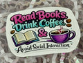 Coffee & Book Stickers Individual