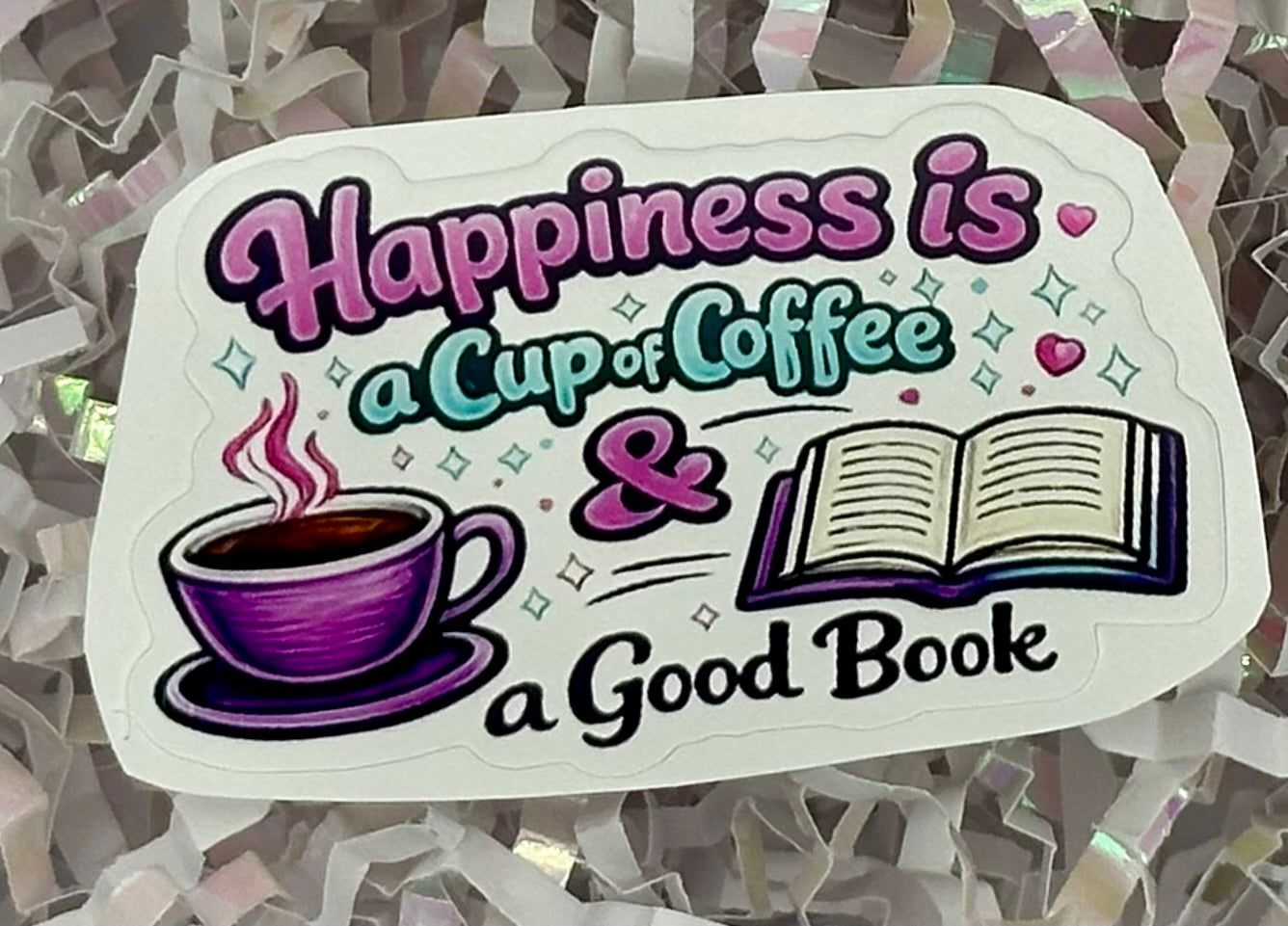 Coffee & Book Stickers Individual